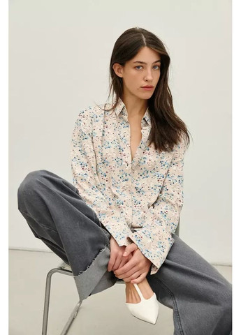 Жіноча сорочка прямого силуету з принтом MKRM4290-2 Rica Mare (368992555)