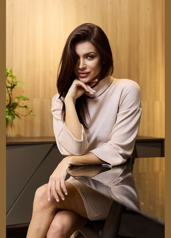 Бежевое повседневный, кэжуал платье Seventeen