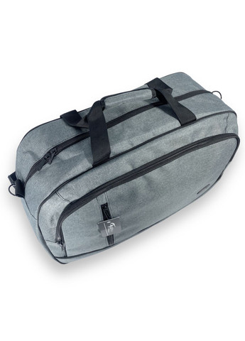 Дорожня сумка, одне відділення, фронтальні кишені, знімний ремінь, ніжки на дні, розмір 58*36*23см сіра Favor (284337957)