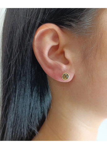 Золотые серьги с дымчатым кварцем (раухтопазом) С07119 Shatlen Сережки (369149680)