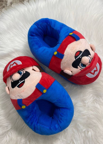 Синие плюшевые домашние тапочки марио для кигуруми мужские My Kigu