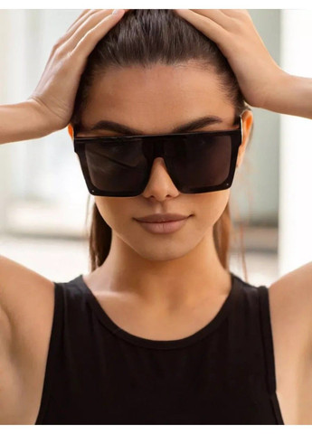 Солнцезащитные очки унисекс маска Space черные No Brand (312353990)