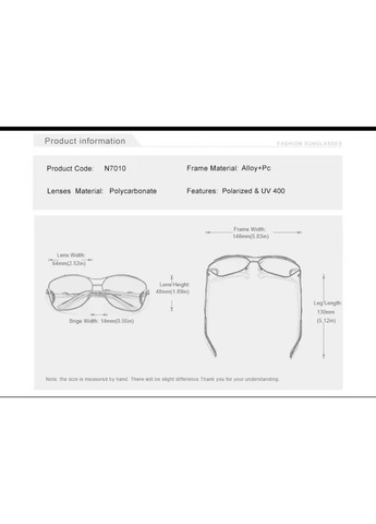 Поляризационные солнцезащитные очки 7010 Black KINGSEVEN (331162777)