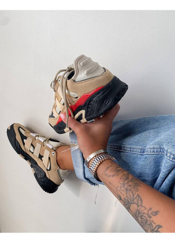 Черные демисезонные кроссовки мужские adidas niteball beige black orange адидас найтбол No Brand