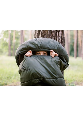 Спальний мішок Hunter XXL кокон лівий olive 220/90-55 UTTS-005 (UTTS-005-L) Totem (316535271)