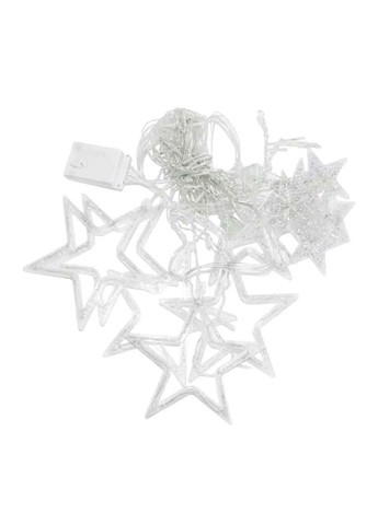 Гірлянда-штора Зірки розмір 3*0,7 м 12 фігур, синій GarlandoPro 1733054BL No Brand (339054099)