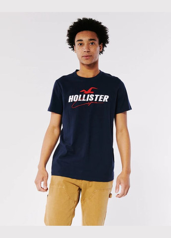 Темно-синя футболка hc9237 Hollister