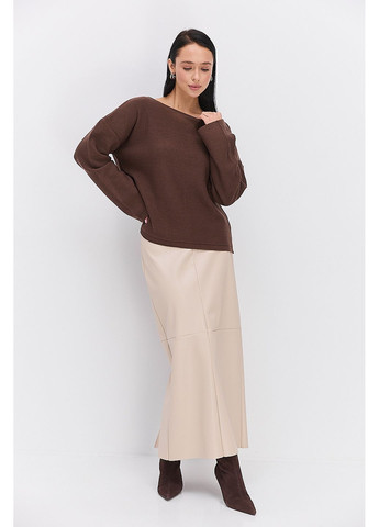 Жіночий вязаний джемпер oversize чорний Arjen (370601789)