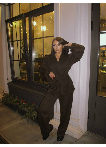 Женский вязаный костюм двойка: кимоно + палаццо MonCher (363849325)