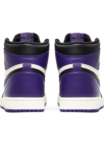 Черные всесезонные кроссовки air jordan 1 retro high court purple - 555088-501 Nike