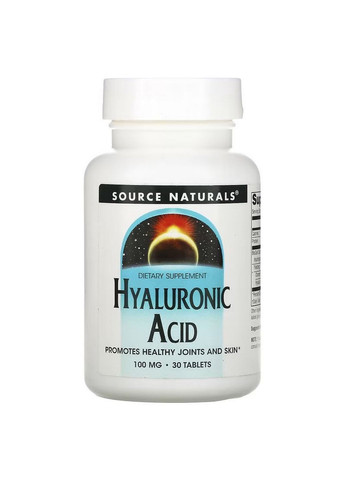 Препарат для суставов и связок Hyaluronic Acid 100 mg, 30 таблеток Source Naturals (293419960)