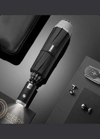 Чорна} автоматична парасолька з ліхтариком zuodu zd002-led чорна MiJia (314819338)