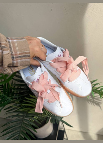 Кросівки жіночі Adidas Samba White Pink Gum | Адідас Самба білі No Brand білі демісезони (347223373)