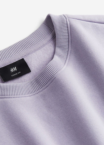 Свитшот H&M - крой светло-фиолетовый кэжуал - (278110872)