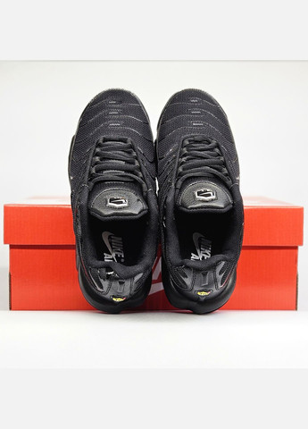 Черные демисезонные кроссовки мужские и женские Nike air max Tn plus black | Найк аір макс Тн плюс