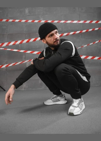 Стильний чоловічий спортивний костюм чорний No Brand (317506885)