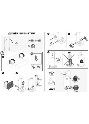 Хозяйственная сумка-тележка Sprinter 50 Black (929078) Gimi (338378785)