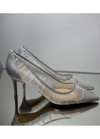 No Brand Женские туфли праздничные с глиттером, Серебро цвет лодочки серебряный з текстиль, — лето (351394493)