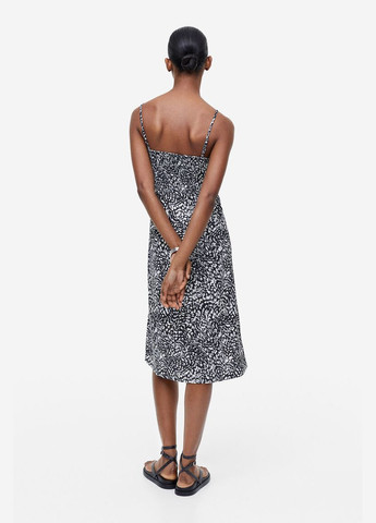 Комбінована сукня-сарафан довжиною до литок -xxl H&M з абстрактним візерунком