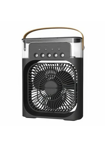 Міні-кондиціонер вентилятор з зволожувачем та LED нічником 3в1 USB портативний 600 мл, таймер, 3 швидкості, чорний China (351854975)