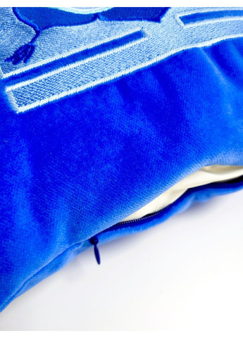 Подушка оберег Янтра Шива 30×30 см голубой бархат (NF0131) Tiferet-NF (371772277)