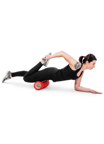 Роллер массажер (валик, ролик) для кроссфита и йоги HS-001YG красный Hop-Sport (361952108)