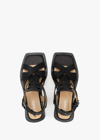 сандалии, цвет черный Estro