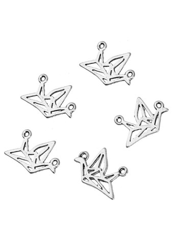 Коннекторы Подвеска кулон птица оригами Античное серебро 16 мм x 12 мм Finding (315799642)