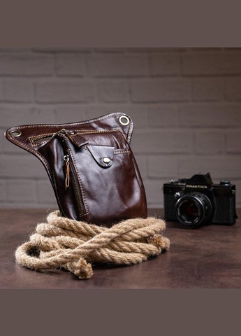 Сумка чоловіча шкіряна на стегно месенджер в дорогу для документів барсетка для телефону сумочка на пояс Vintage (332769217)