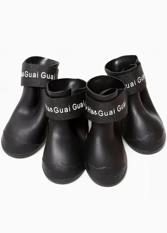 Ботинки силиконовые для собак черные (4 шт/набор) размер S, L China (335841332)