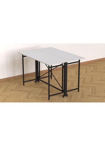 Стол-книга трансформер Орион 3 750x1150x880 Черный металл ДСП Белое 16 мм (FRD-105081) Ferrum-decor (365445187)