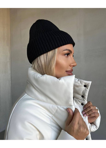 Молочна зимня куртка з екошкіри — заміри в описі куртка-пальто GD/GL Модний простір