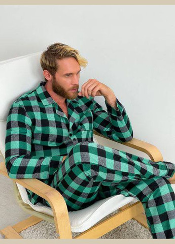 Фланелева піжама в клітинку No Brand (314464512)