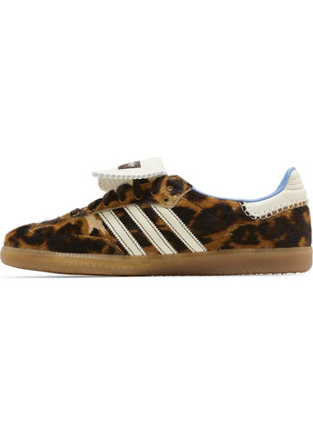 Коричневі кроссовки samba nylon wales bonner dark brown leopard - ie0578 37 - 23.5 см No Brand