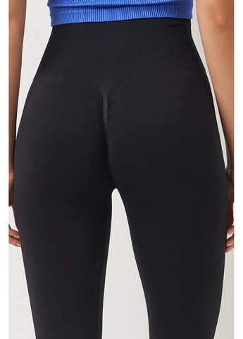 Черные демисезонные леггинсы бесшовные с push-up эффектом leggings shape Giulia