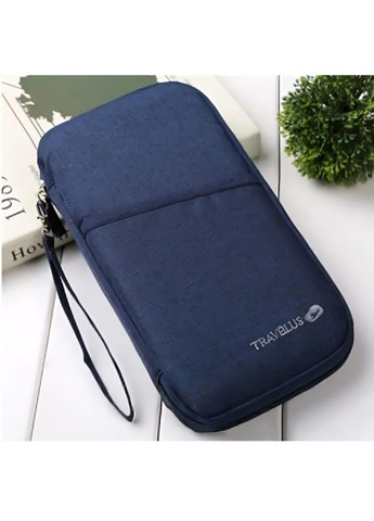Дорожній органайзер сумка клатч для зберігання документів банківських карт квитків 25.5х15х3 см (477003-Prob) Синій Unbranded (293242092)