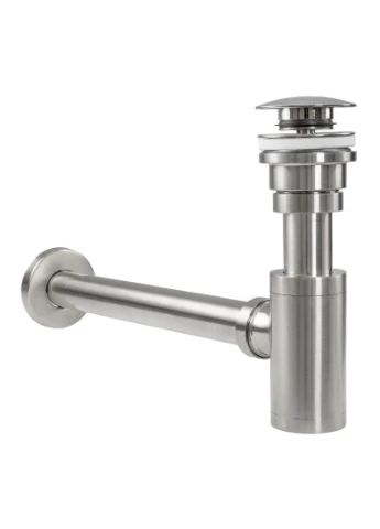 Сифон для раковини NICKEL BRUSHED універсальний + CLICK-CLACK *. Rea (401871627)