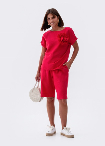 костюм-двойка с шортами красный Dressa (301535367)