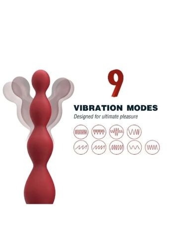 Анальний вібро стимулятор Rose Power Beads Red CNT (381045780)