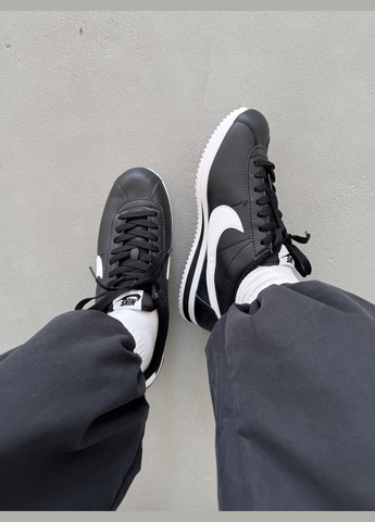 Чорні Осінні кросівки чоловічі і жіночі nike cortez black | найк кортез чорний No Brand