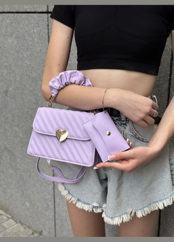 Жіноча фіолетова лілова сумка 6892 крос-боді No Brand (303323077)