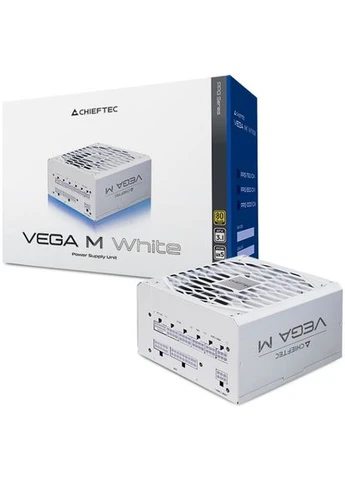 Блок живлення 1000W VEGA M PPG-1000-CW ATX 3.1 135mm, 80+ Золотистий, Fully modular, БІЛИЙ, Retail Chieftec (393954665)