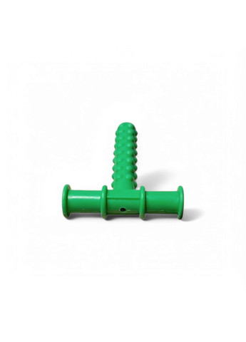 Сенсорний жувальний тренажер Т-подібний зелений з рельєфом товщ. 15мм вис. 79мм шир. 59мм (3 ступінь жорсткості (3-4 роки)) No Brand (333828199)