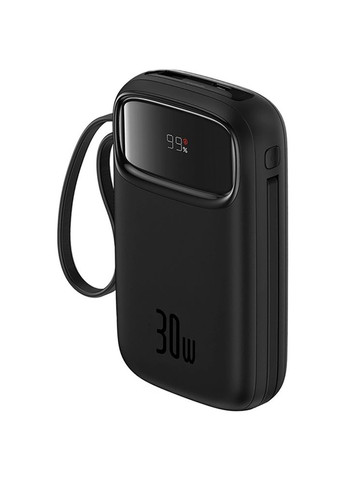 УМБ Qpow 2 10000mAh 30W PD3.0, QC3.0, USB-A, USB-C In/Out, с устройством USB-C cable Black Baseus (371633161)
