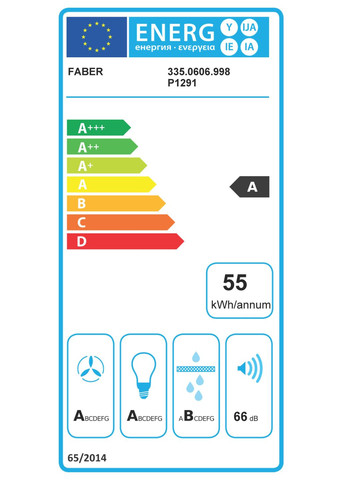 Витяжка купольна, 37см, 1136м.куб/год, Cylindra Plus Bk Matt A37, чорний матовий Faber (314975398)