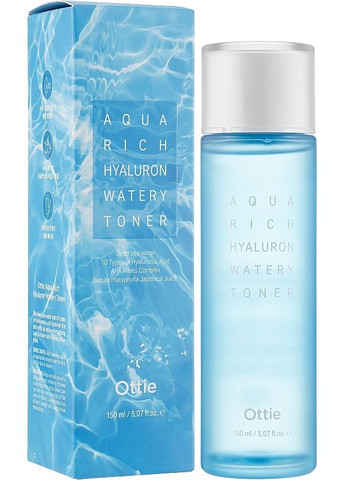 Тонер для обличчя з комплексом гіалуронової кислоти Aqua Rich Hyaluron Watery Toner 150ml (2-958245) Ottie (369792751)