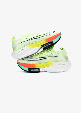 Зеленые демисезонные мужские и женские кроссовки nike air zoom alphafly next 2 green | найк аир зум алфафлай зеленые No Brand