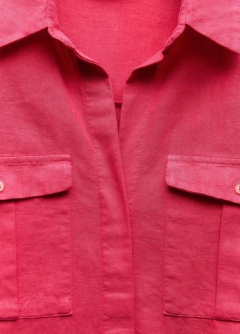 Розовая повседневный рубашка однотонная Zara
