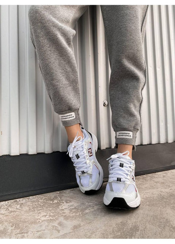 Белые демисезонные кроссовки мужские new balance 530 white silver red нью беланс 530 No Brand