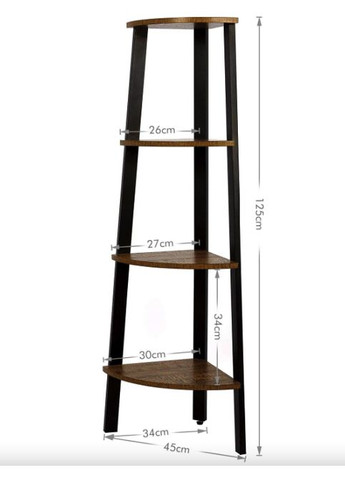 Этажерка Wooden угловая в стиле Loft Leobert (361952879)